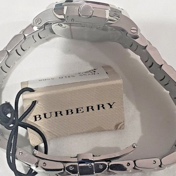 $1295 MSRP~ Burberry Silver Women's The Britain Bby1703 Watch- RARE- DESC. - Picture 5 of 11